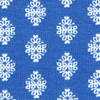 rayon knit fabric cornflower blue with white medallions